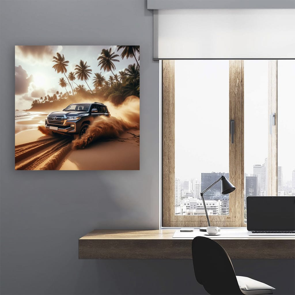 Toyota Land Cruiser On Bea Wall Art