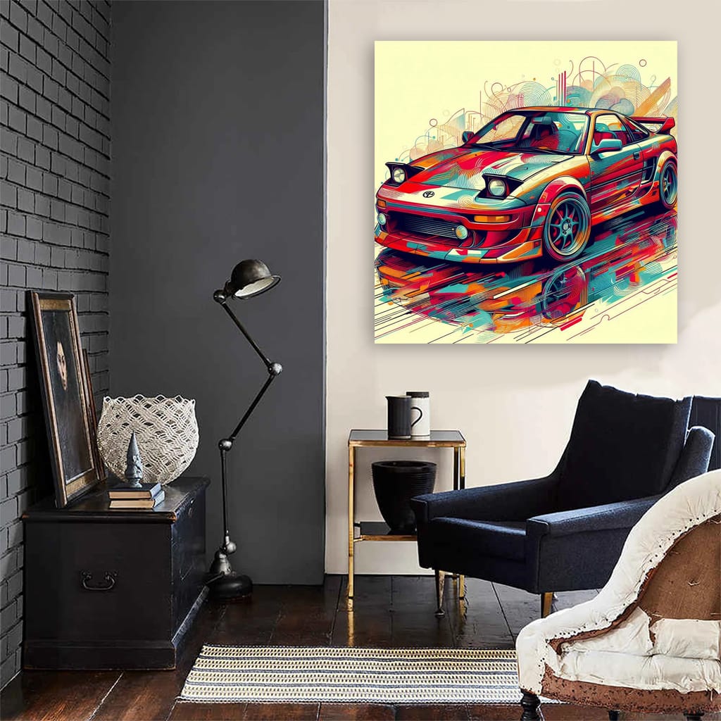 Toyota Mr2 Absctra Wall Art