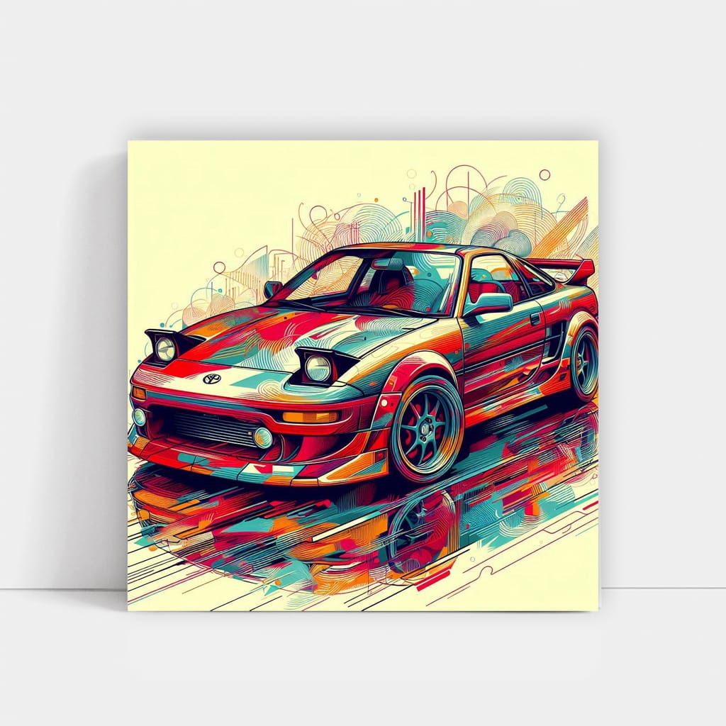 Toyota Mr2 Absctra Wall Art