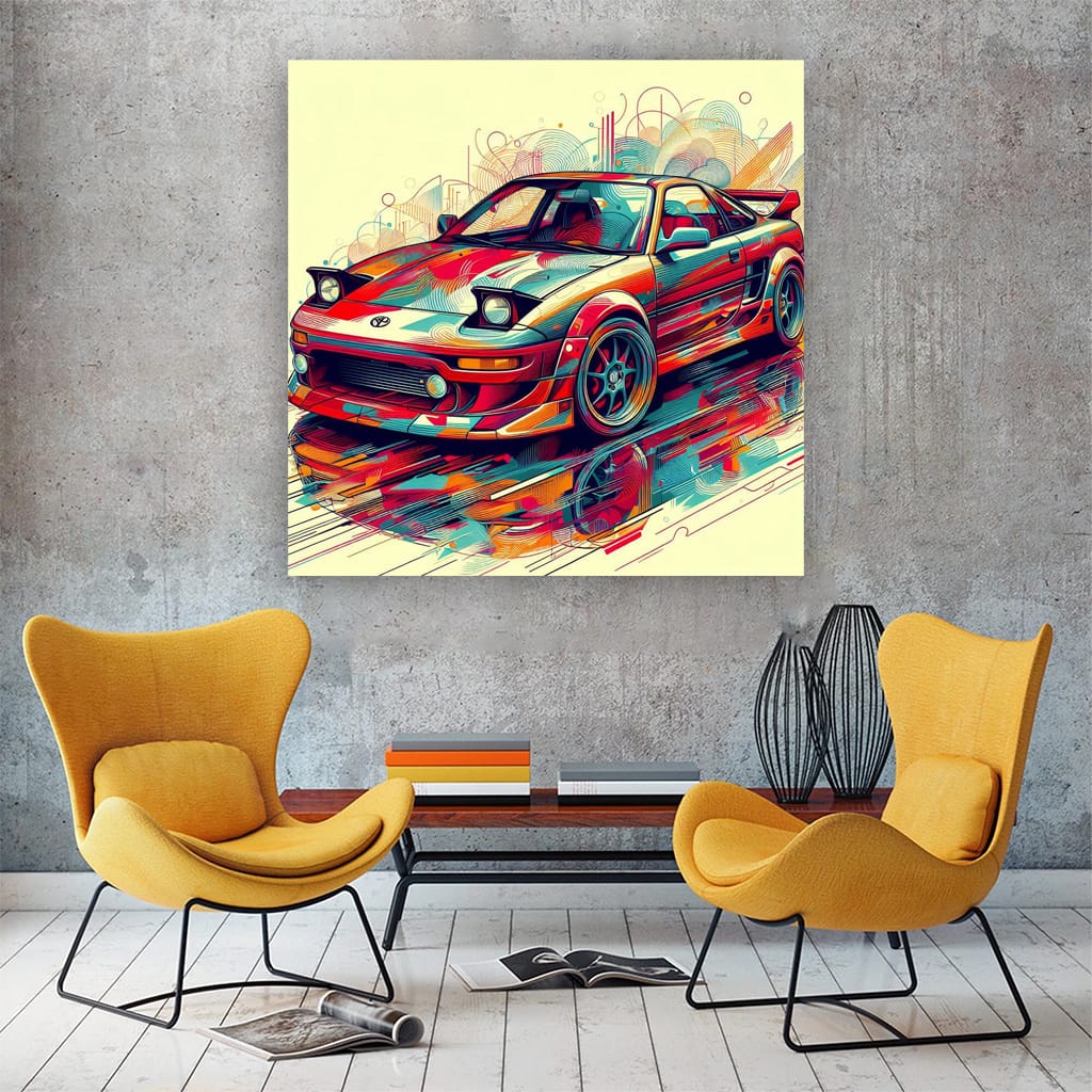 Toyota Mr2 Absctra Wall Art