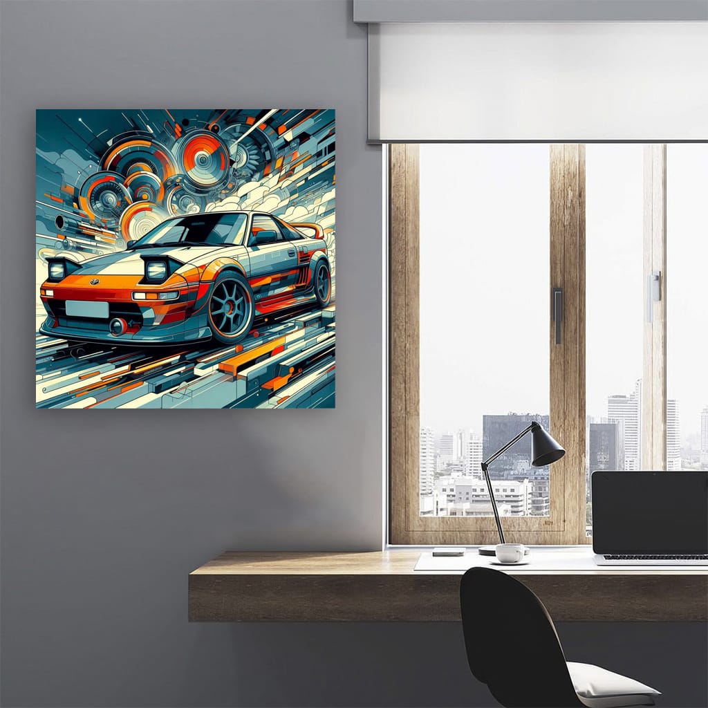 Toyota Mr2 Absctract Wall Art