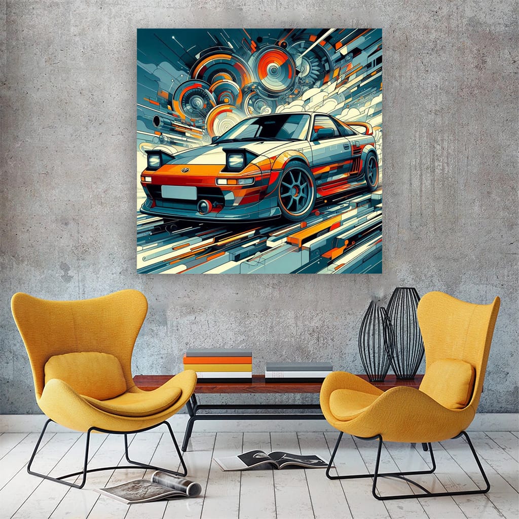 Toyota MR2 Abstract Art - Compact Sports Classic