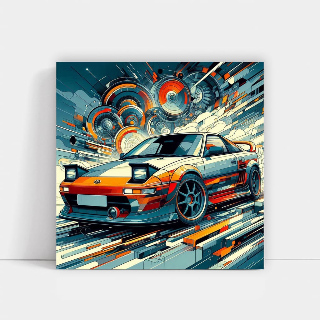 Toyota MR2 Abstract Art - Compact Sports Classic