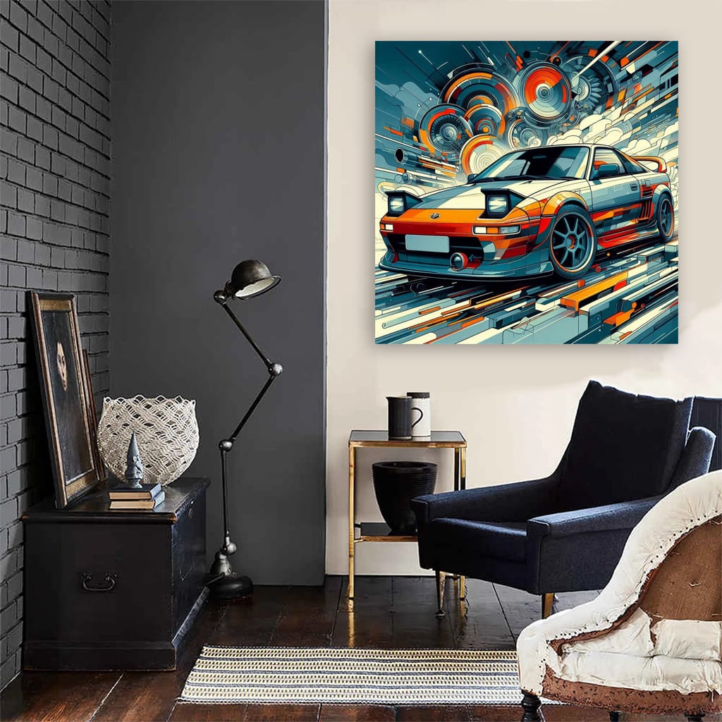 Toyota Mr2 Absctract Wall Art