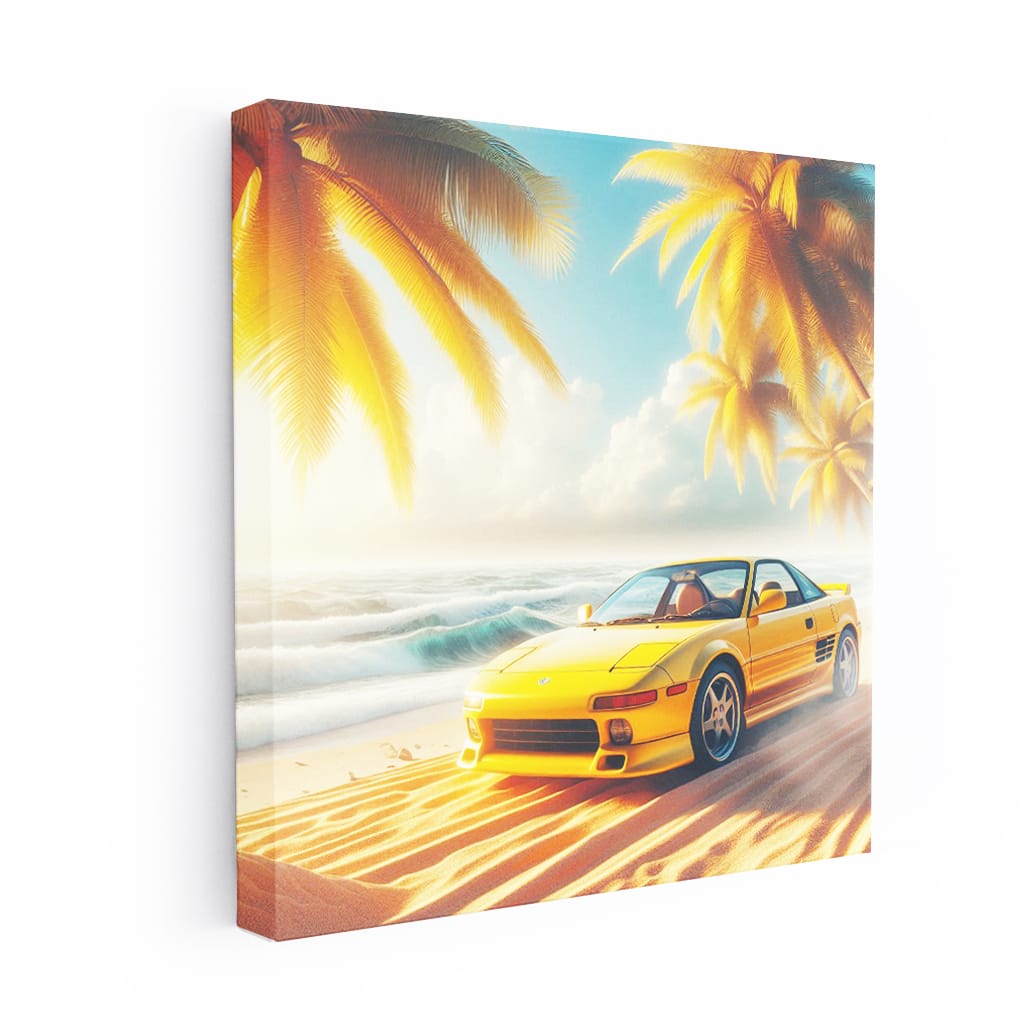 Toyota Mr2 On Beach Wall Art