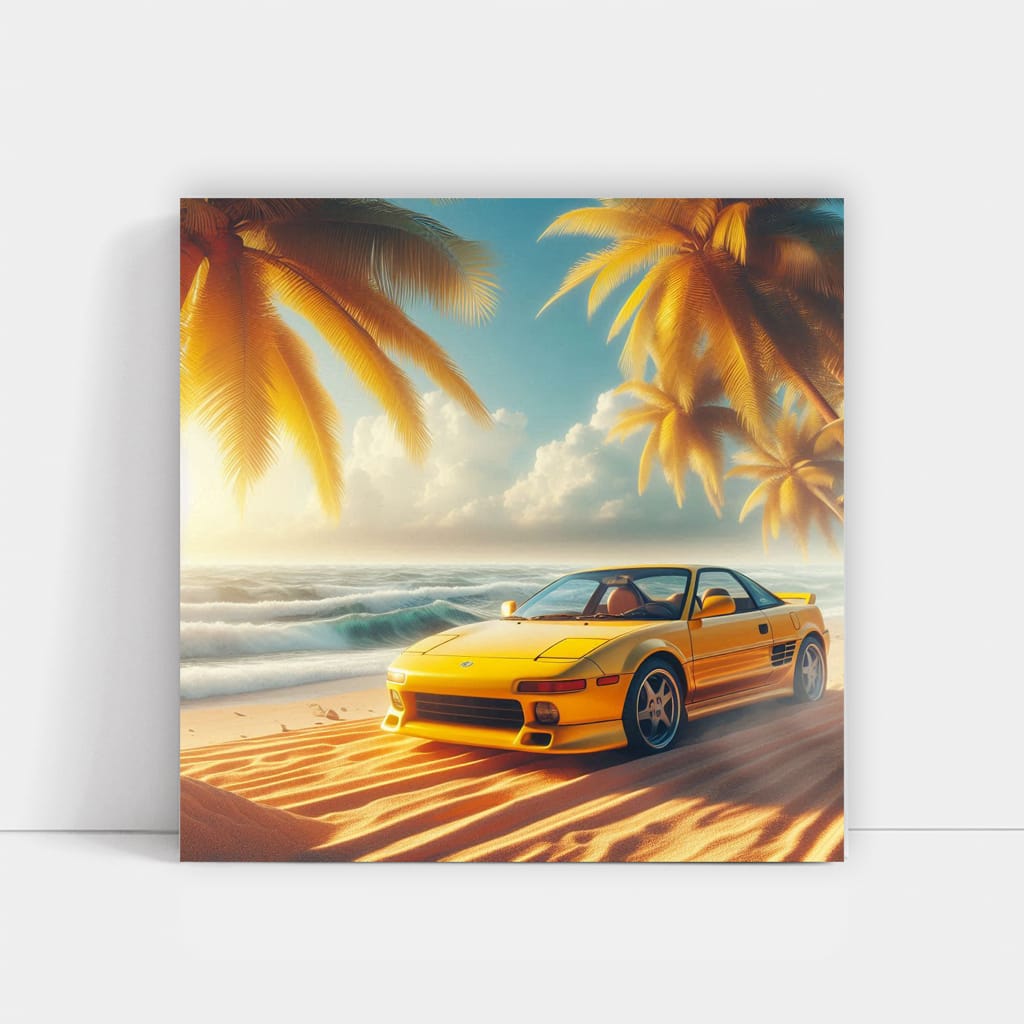 Toyota Mr2 On Beach Wall Art