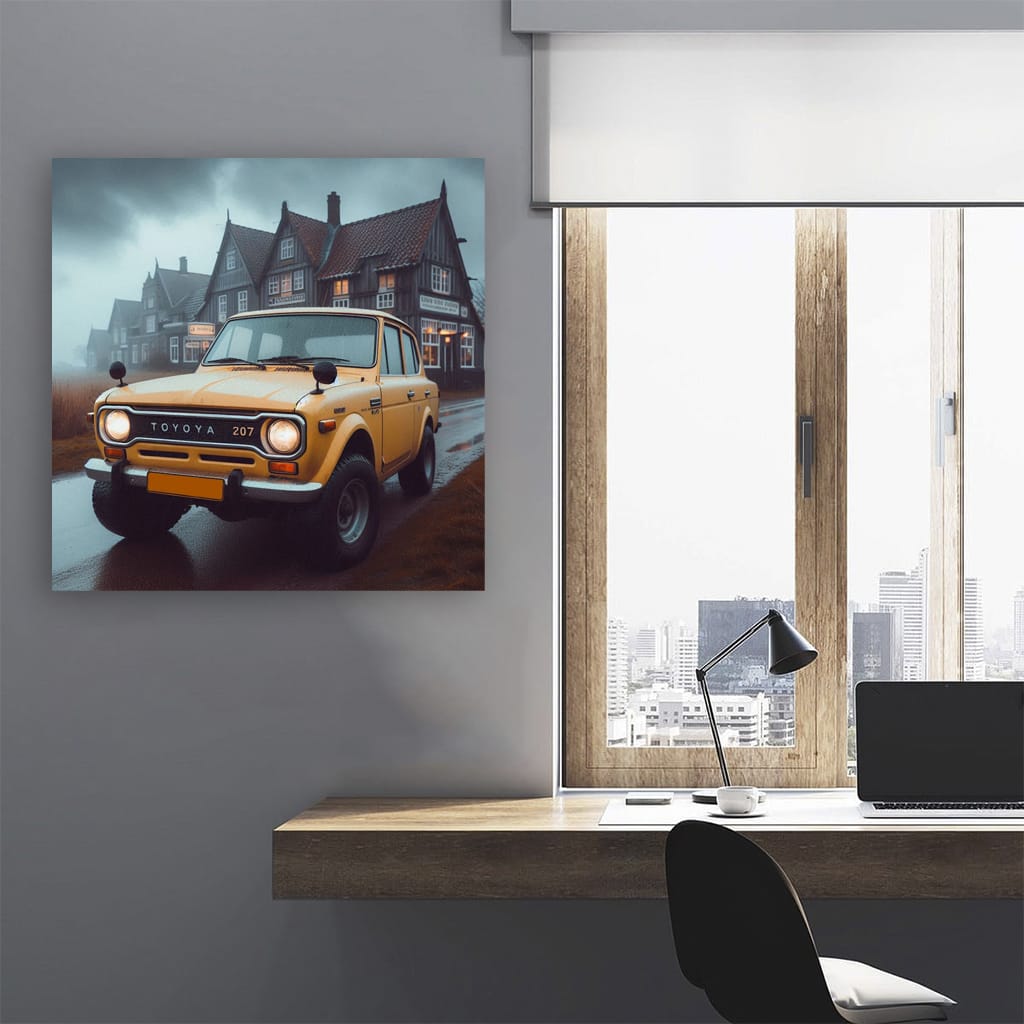 Toyota Old Retro Overcast Weath Wall Art