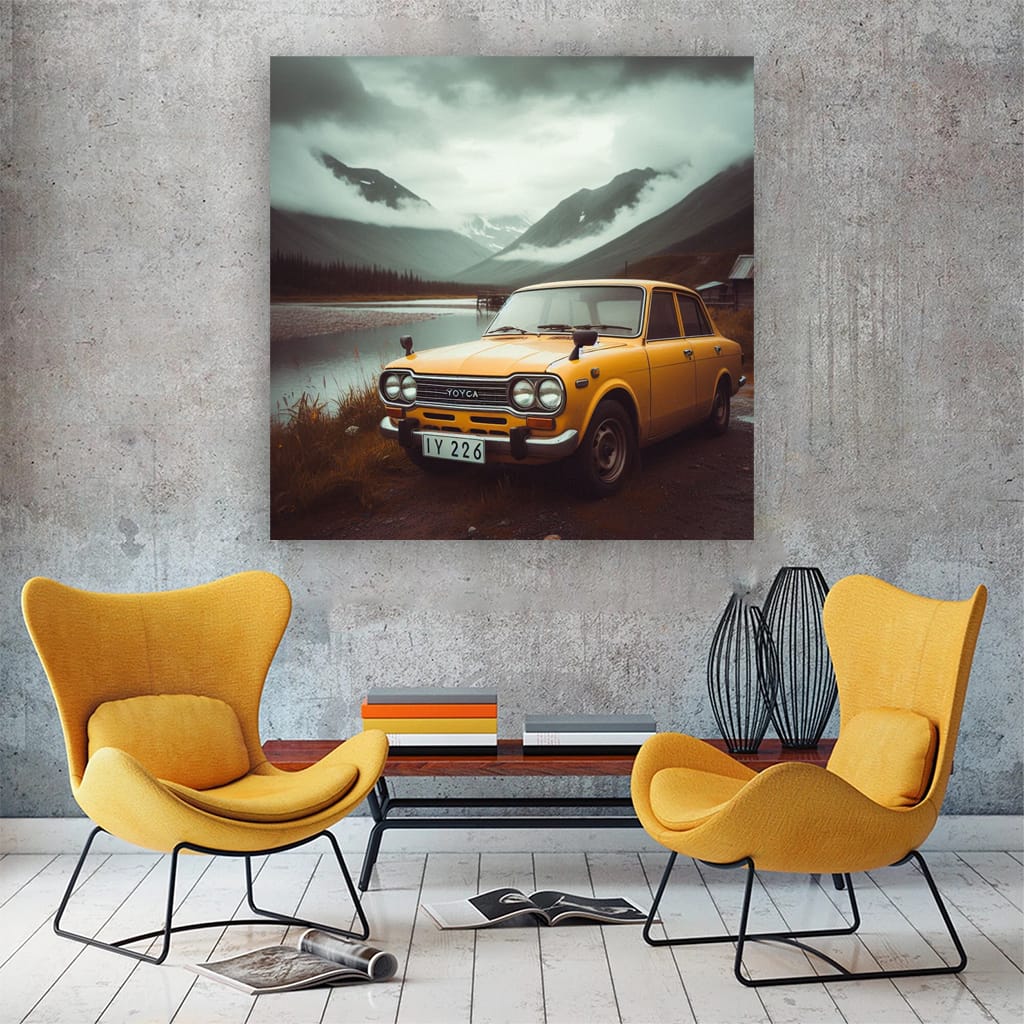 Toyota Old Retro Overcast Weather Wall Art