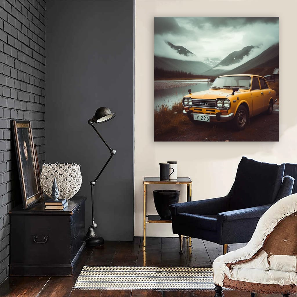 Toyota Old Retro Overcast Weather Wall Art