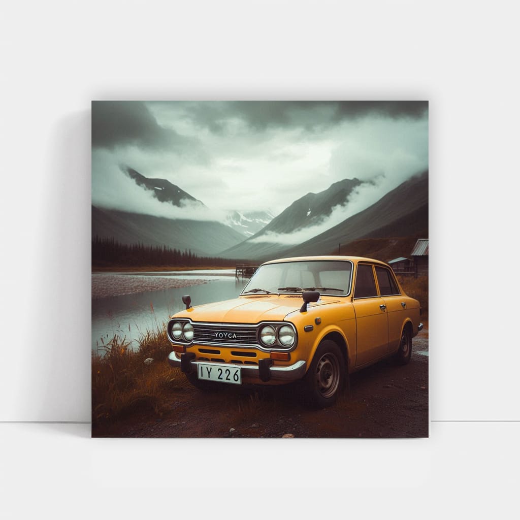 Vintage Toyota in Overcast: Classic Elegance on Wheels