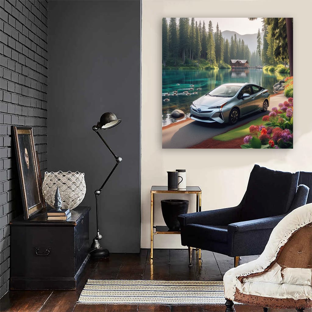 Toyota Prius by Lake - Eco-Friendly and Innovative Drive