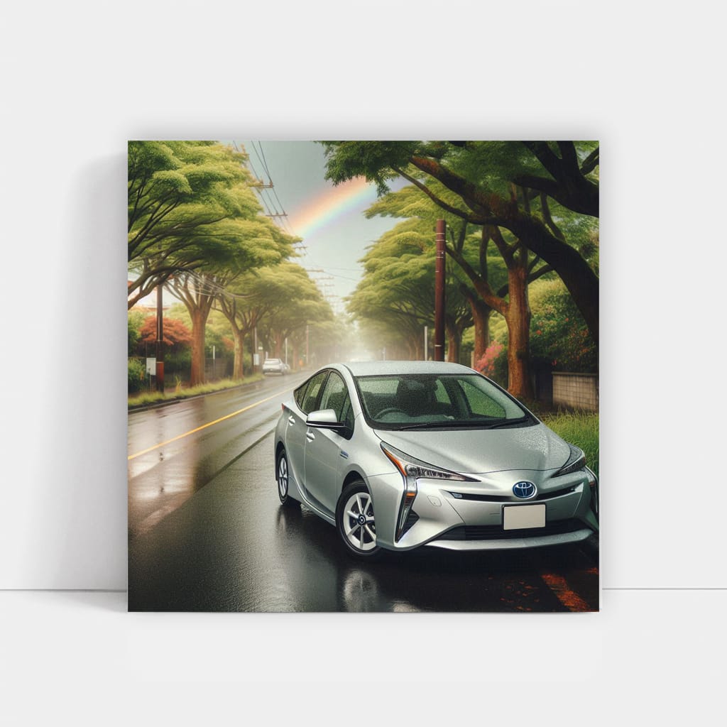 Toyota Prius in Cloudy Weather - Eco-Friendly Urban Ride