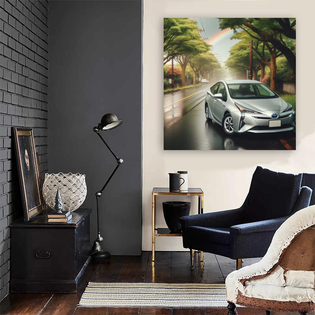 Toyota Prius in Cloudy Weather - Eco-Friendly Urban Ride