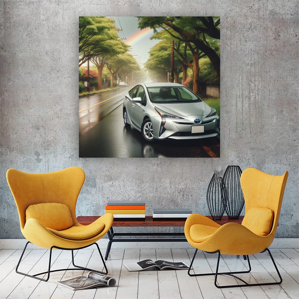 Toyota Prius Overcast Weath Wall Art