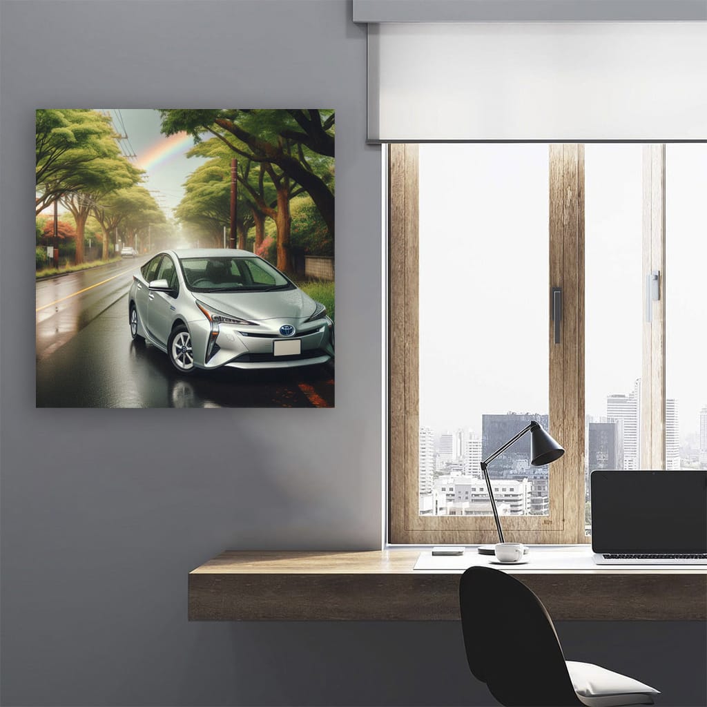 Toyota Prius in Cloudy Weather - Eco-Friendly Urban Ride
