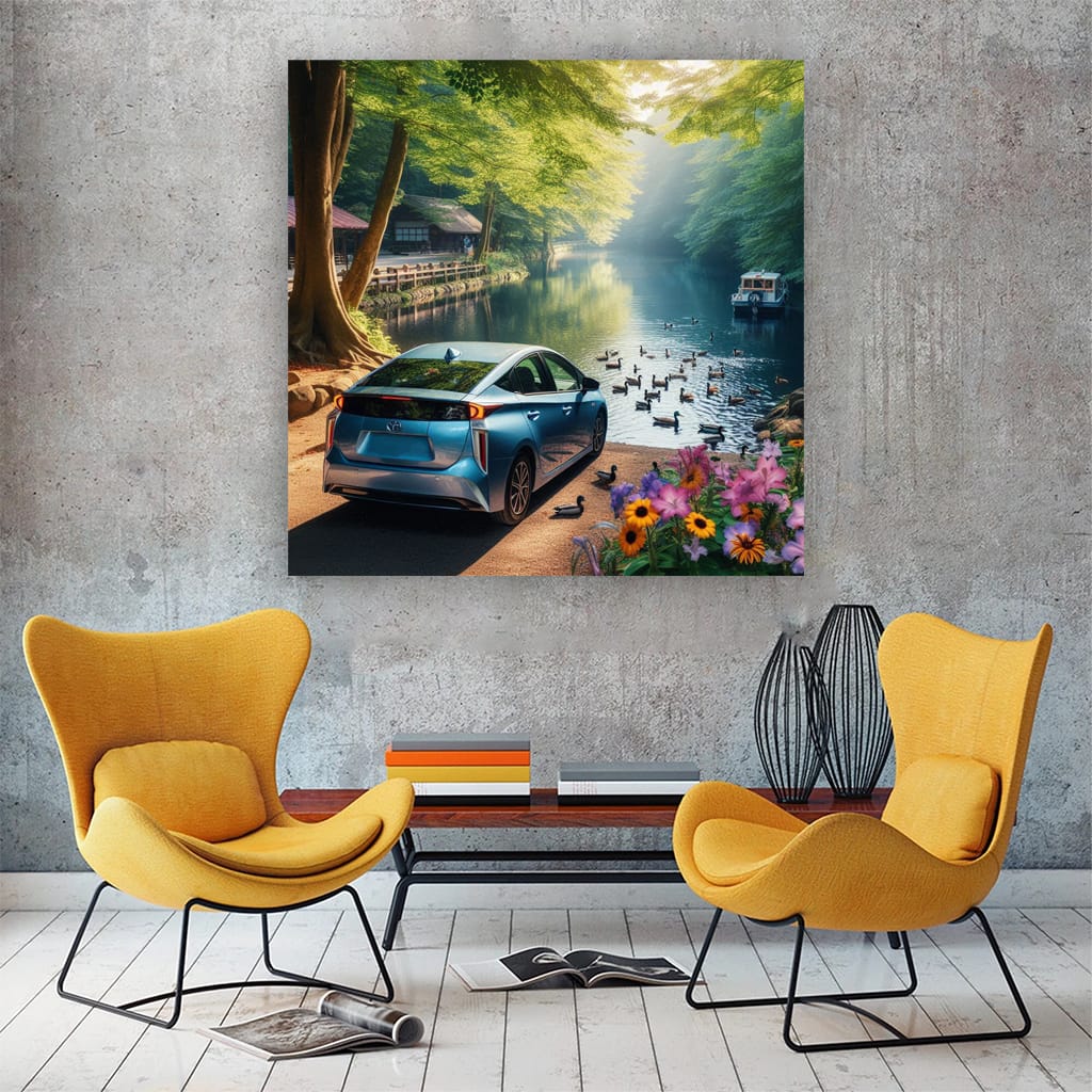 Toyota Prius by River in NY - Eco-Friendly Innovation