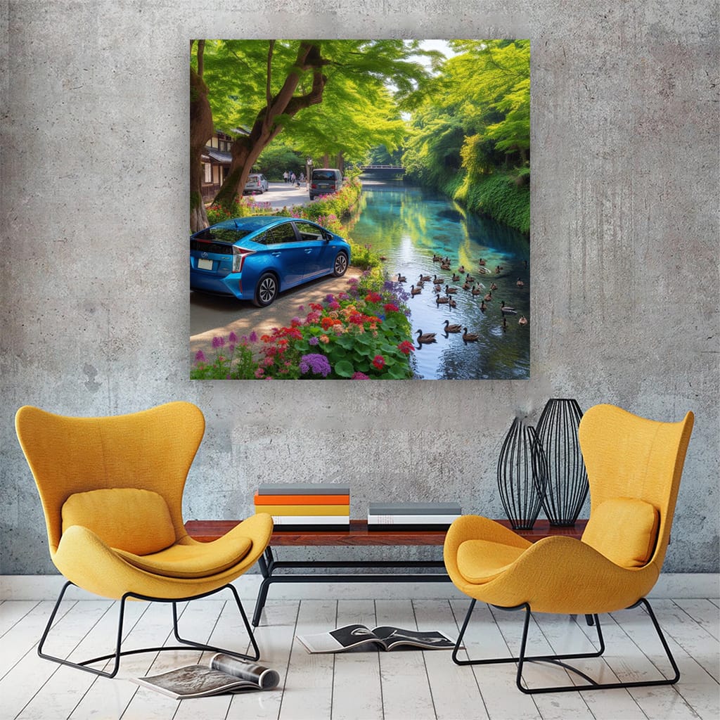 Toyota Prius River Wall Art