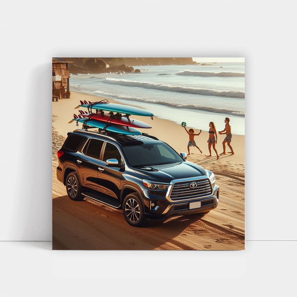 Toyota Sequoia on Sandy Beach - Rugged Adventure SUV