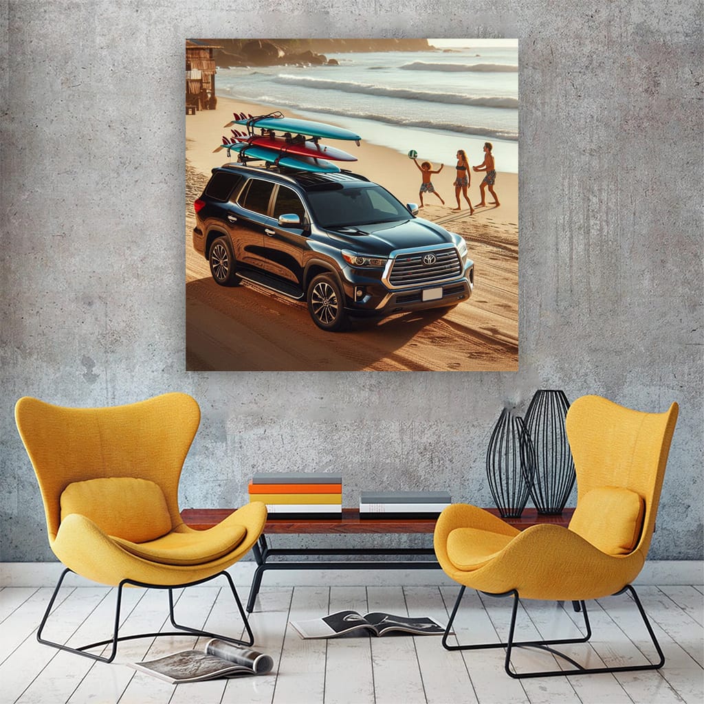 Toyota Sequoia on Sandy Beach - Rugged Adventure SUV