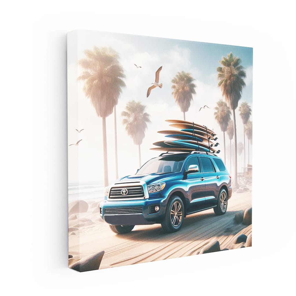 Toyota Sequoia On Beach Wall Art