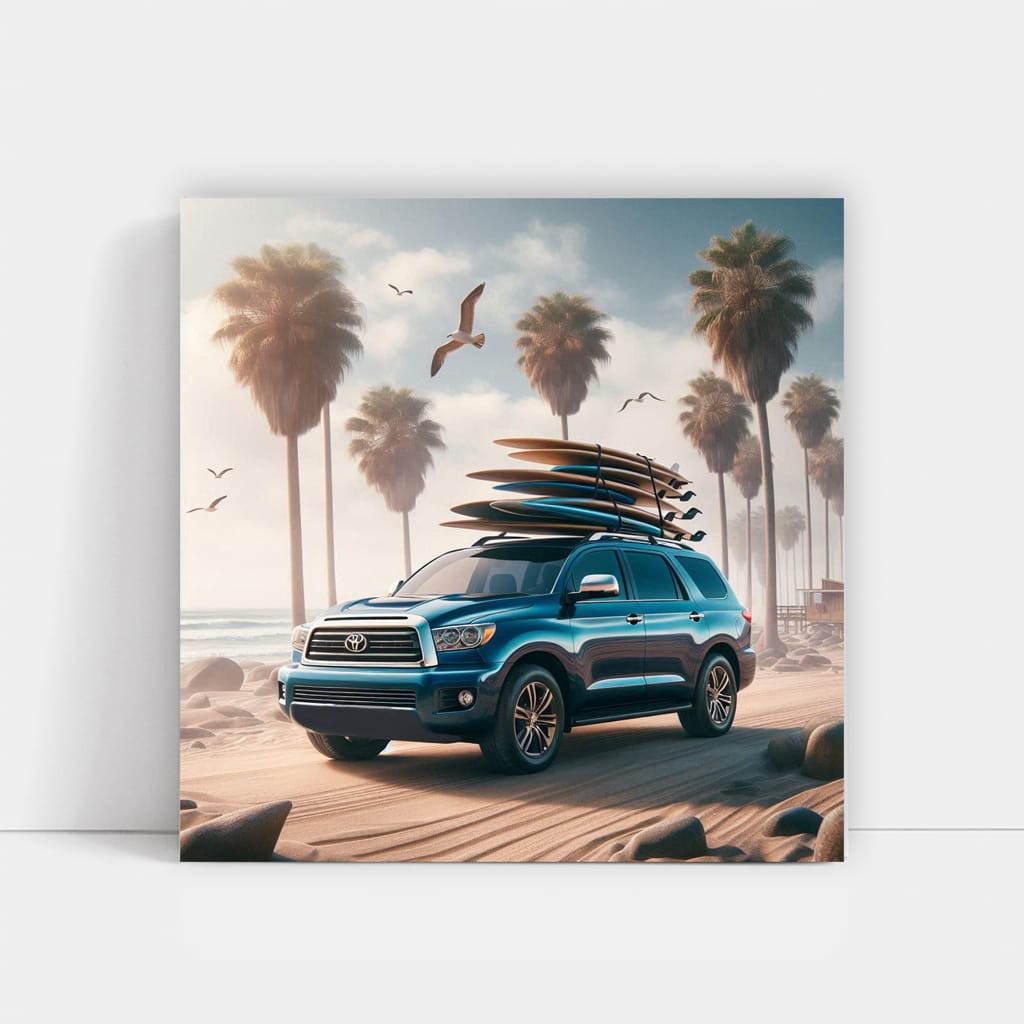 Toyota Sequoia On Beach Wall Art