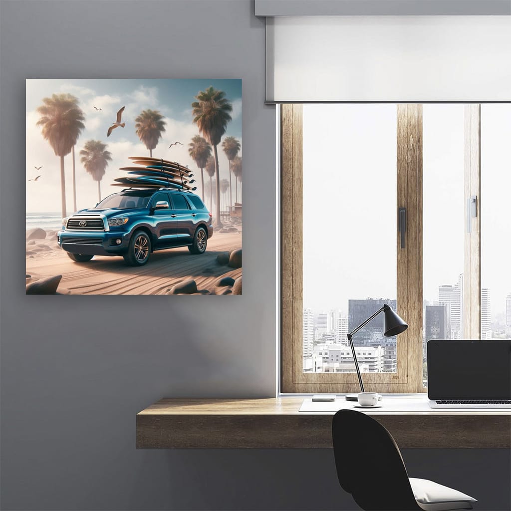 Toyota Sequoia On Beach Wall Art