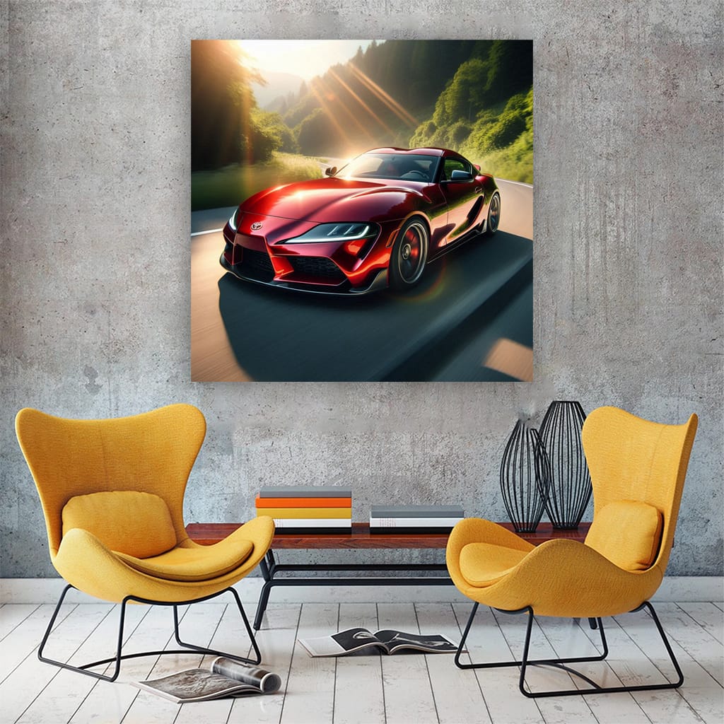 Toyota Supra Road Wall Art