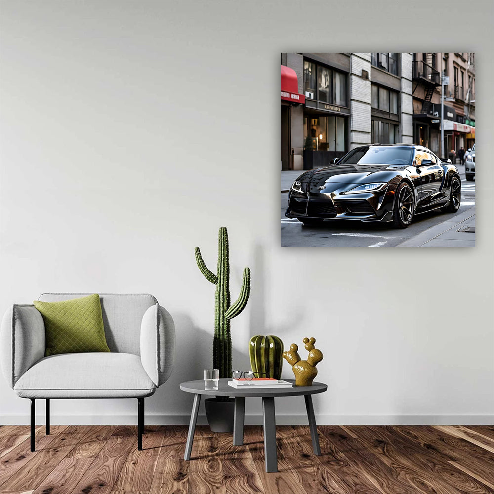 Black Toyota GR Supra in NYC - Sleek and Powerful Performance