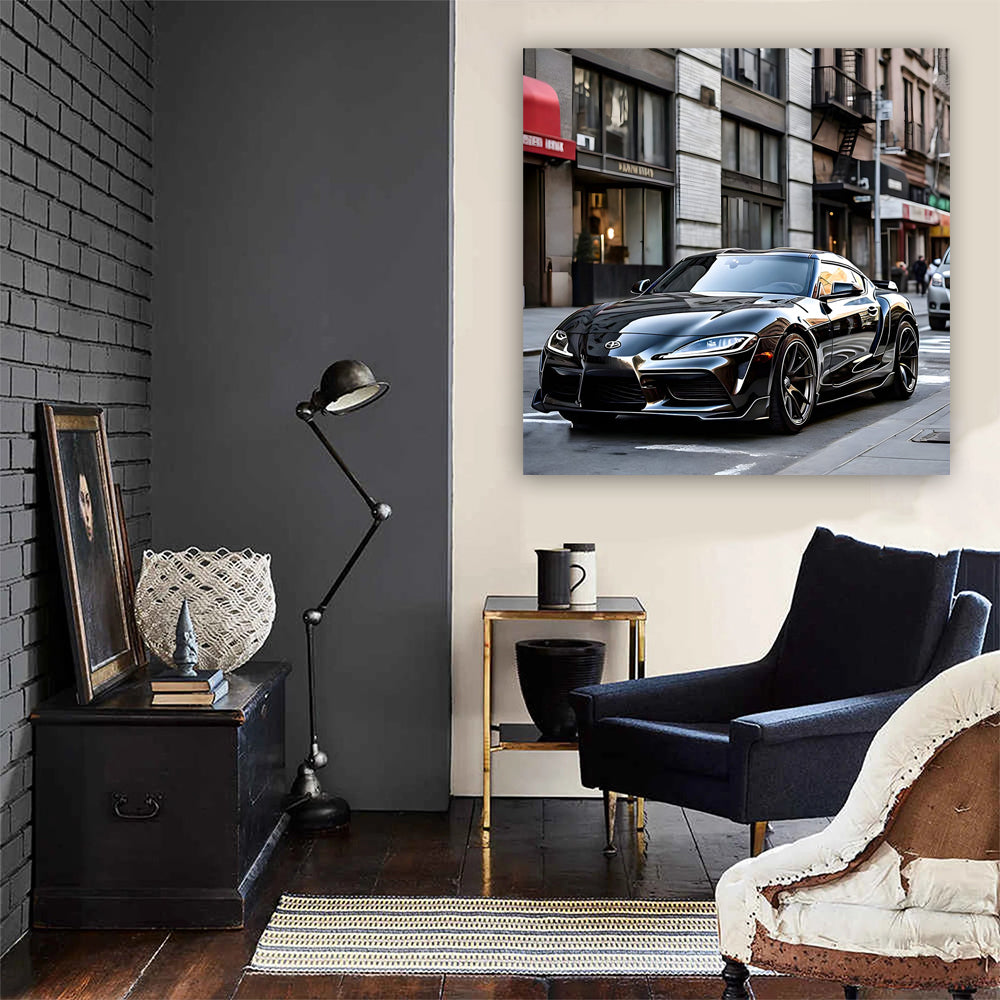 Black Toyota GR Supra in NYC - Sleek and Powerful Performance