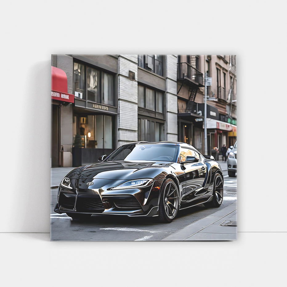 Black Toyota GR Supra in NYC - Sleek and Powerful Performance