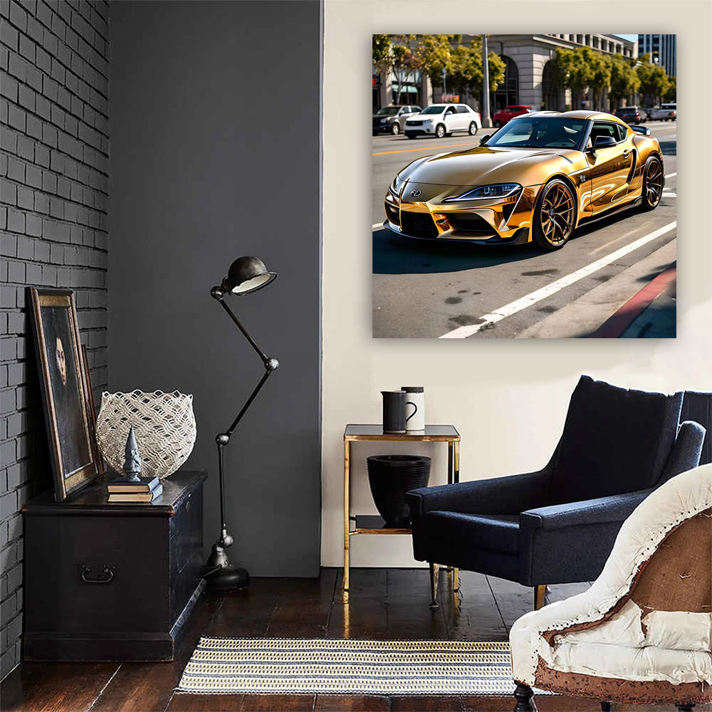 Golden Toyota GR Supra in San Jose, CA - Dynamic Elegance