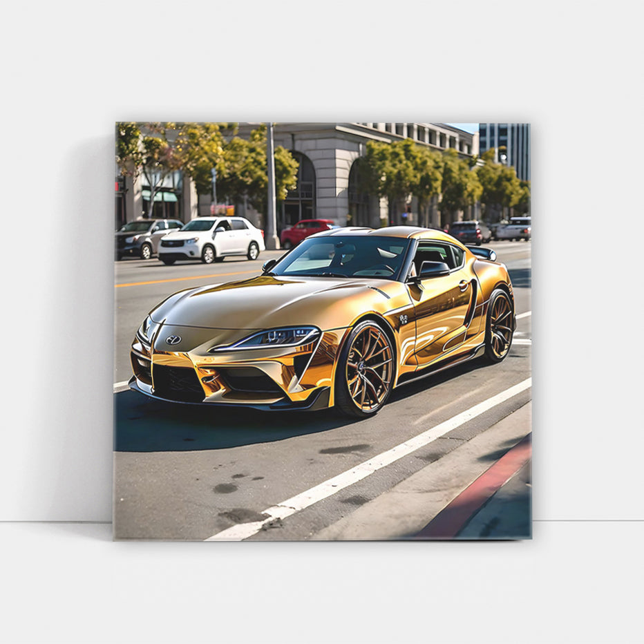 Golden Toyota GR Supra in San Jose, CA - Dynamic Elegance