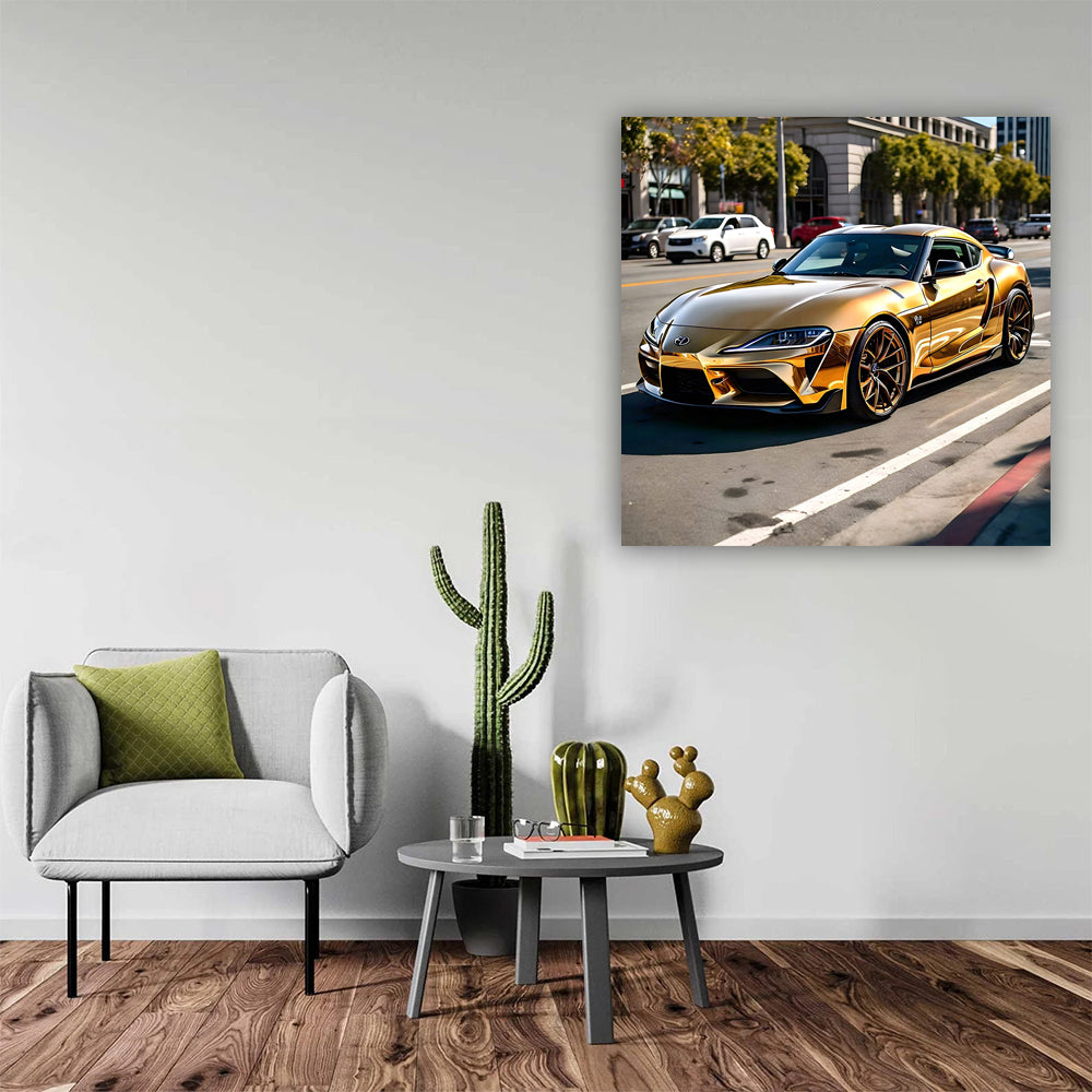 Golden Toyota GR Supra in San Jose, CA - Dynamic Elegance