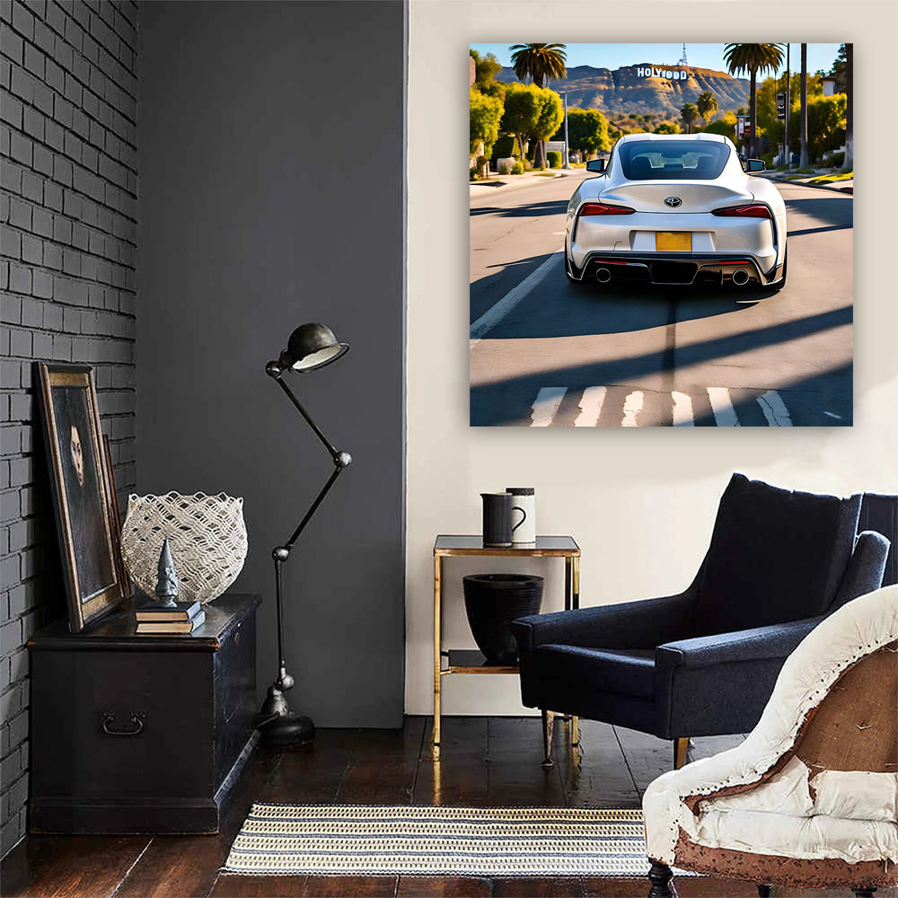 White Toyota GR Supra in Los Angeles - Sporty Elegance