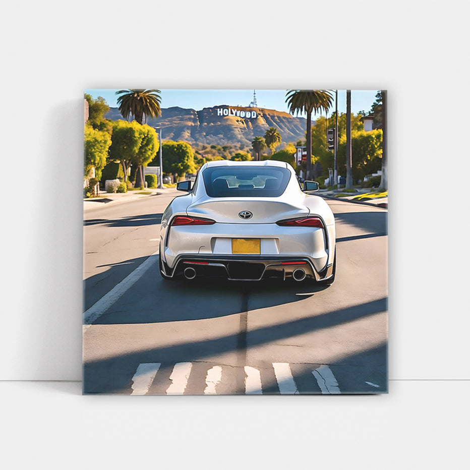 White Toyota GR Supra in Los Angeles - Sporty Elegance