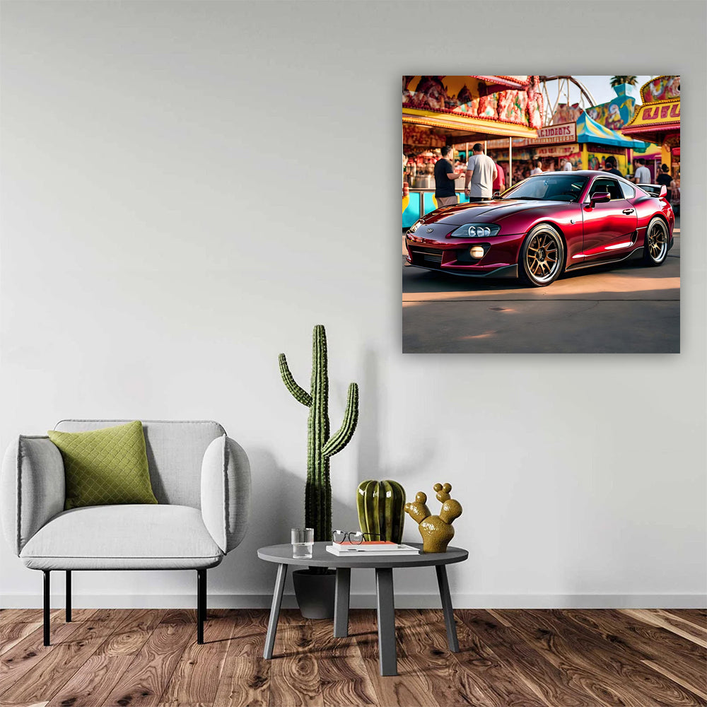 Burgundy Toyota Supra - Iconic Sports Car Excellence
