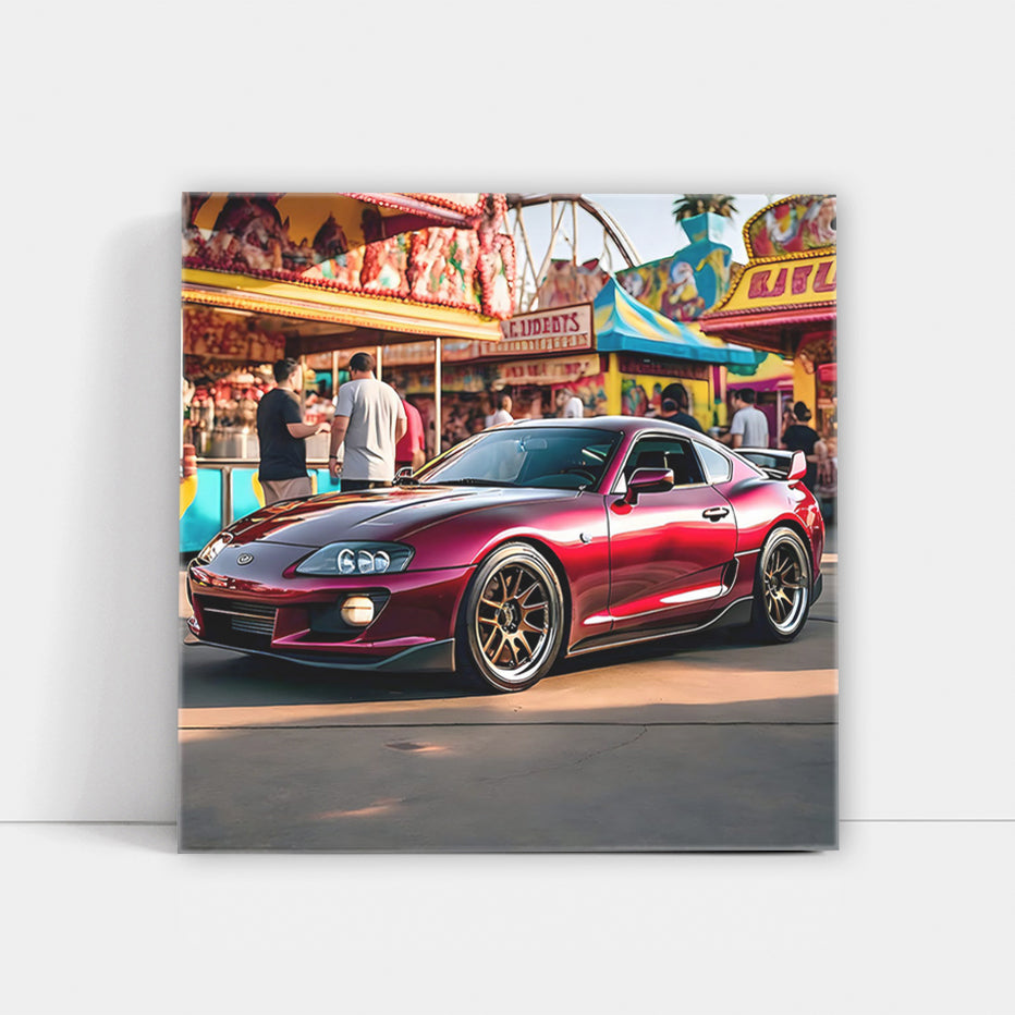 Burgundy Toyota Supra - Iconic Sports Car Excellence
