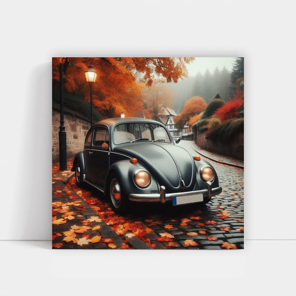 Volkswagen Beetle in Overcast Weather - Iconic and Timeless