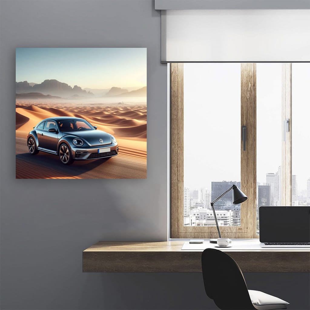 Volkswagen Beetle Rline Desert Wall Art