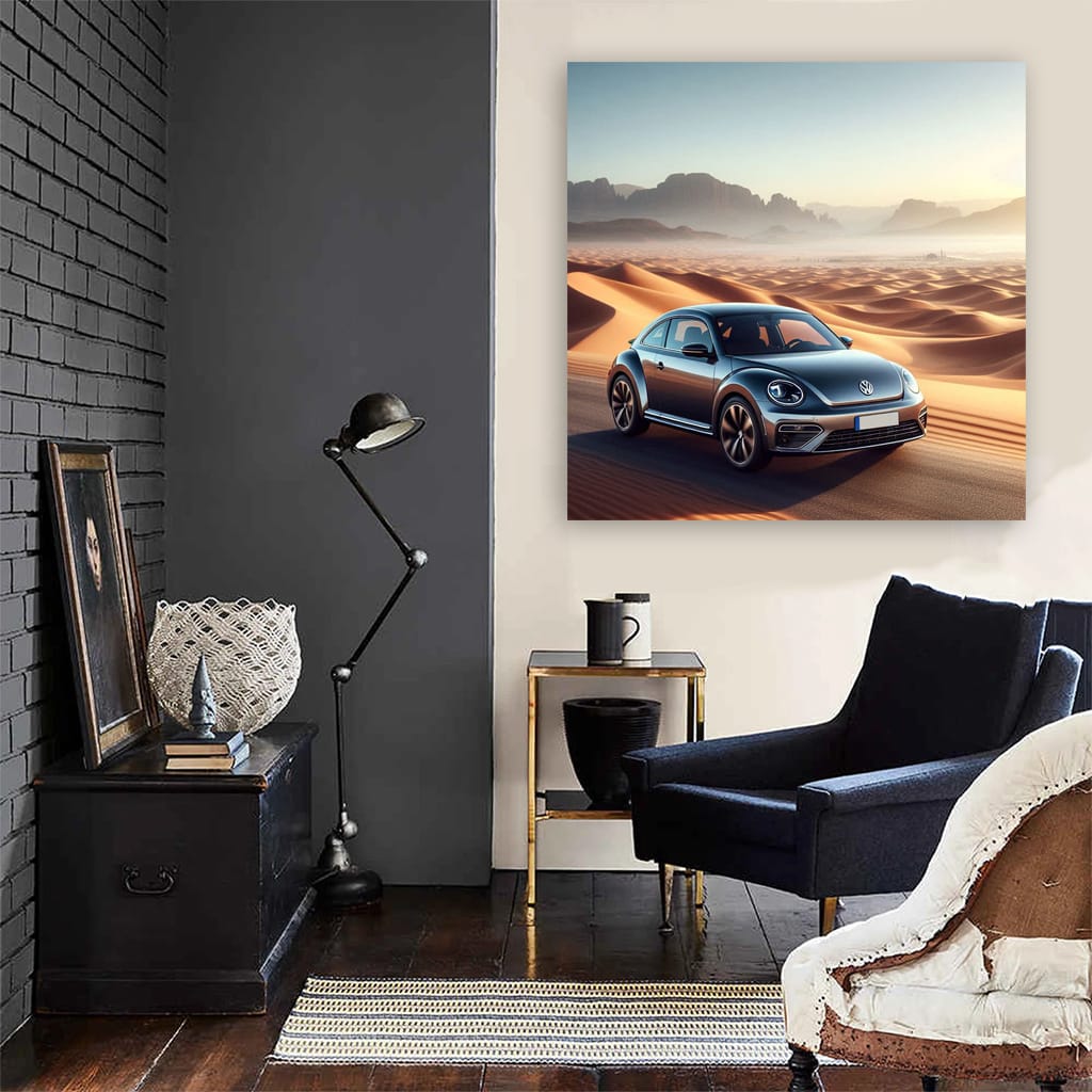 Volkswagen Beetle Rline Desert Wall Art