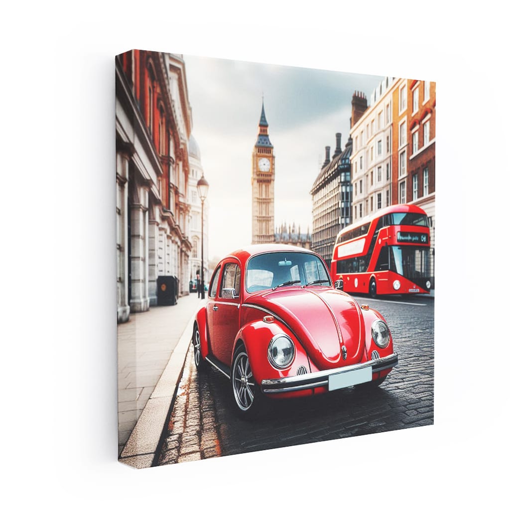 Volkswagen Beetle Rline Lond Wall Art