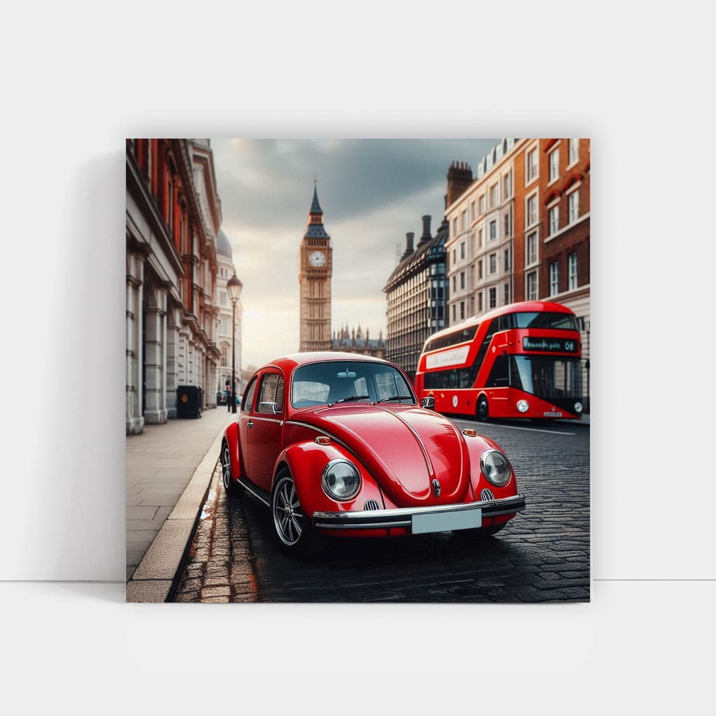 Volkswagen Beetle Rline Lond Wall Art