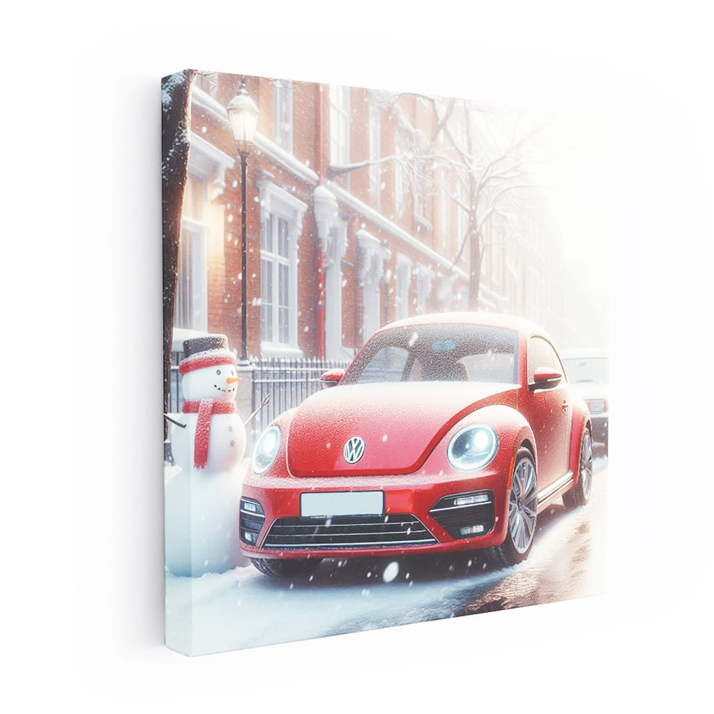 Volkswagen Beetle Rline Snowfa Wall Art