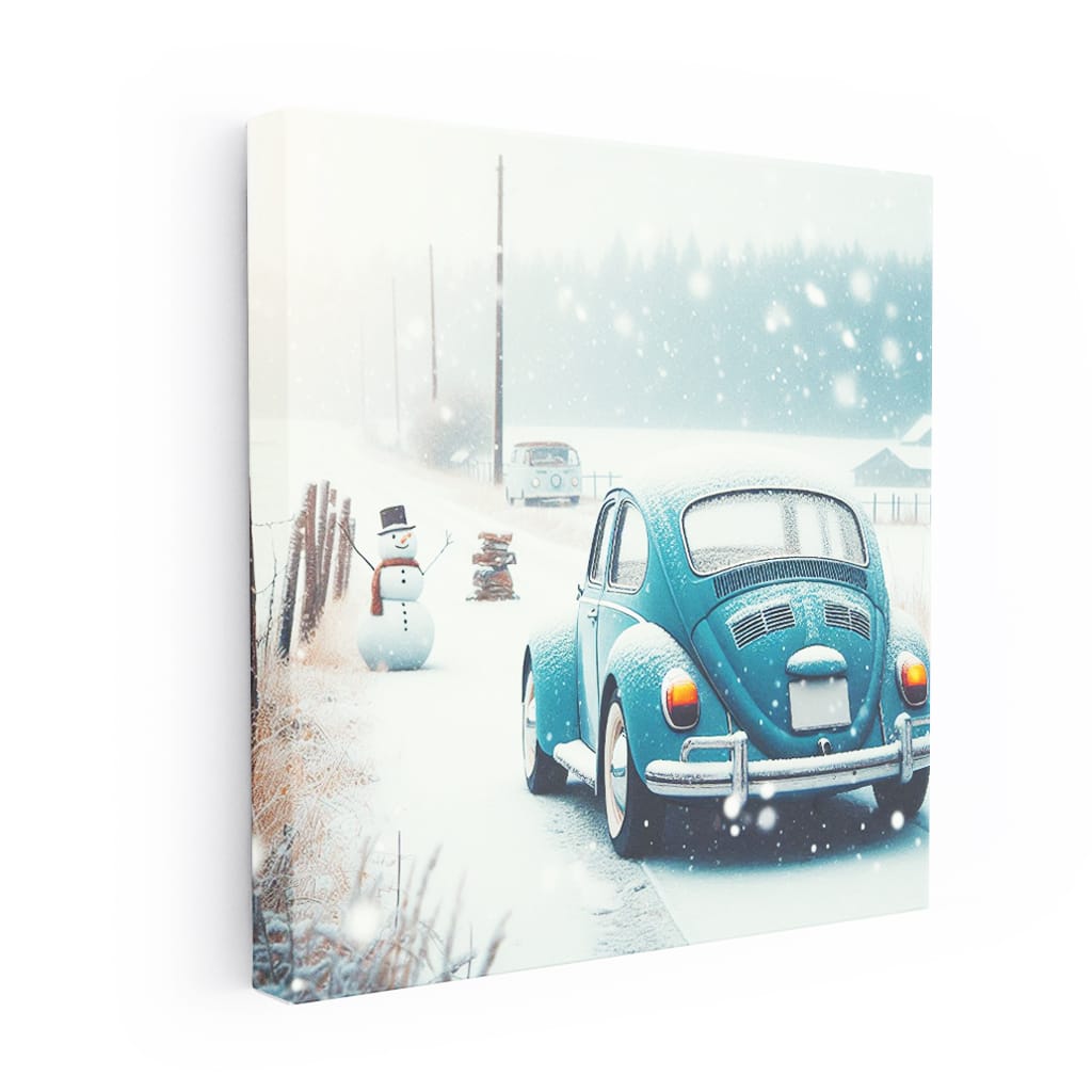 Volkswagen Beetle Snowfa Wall Art