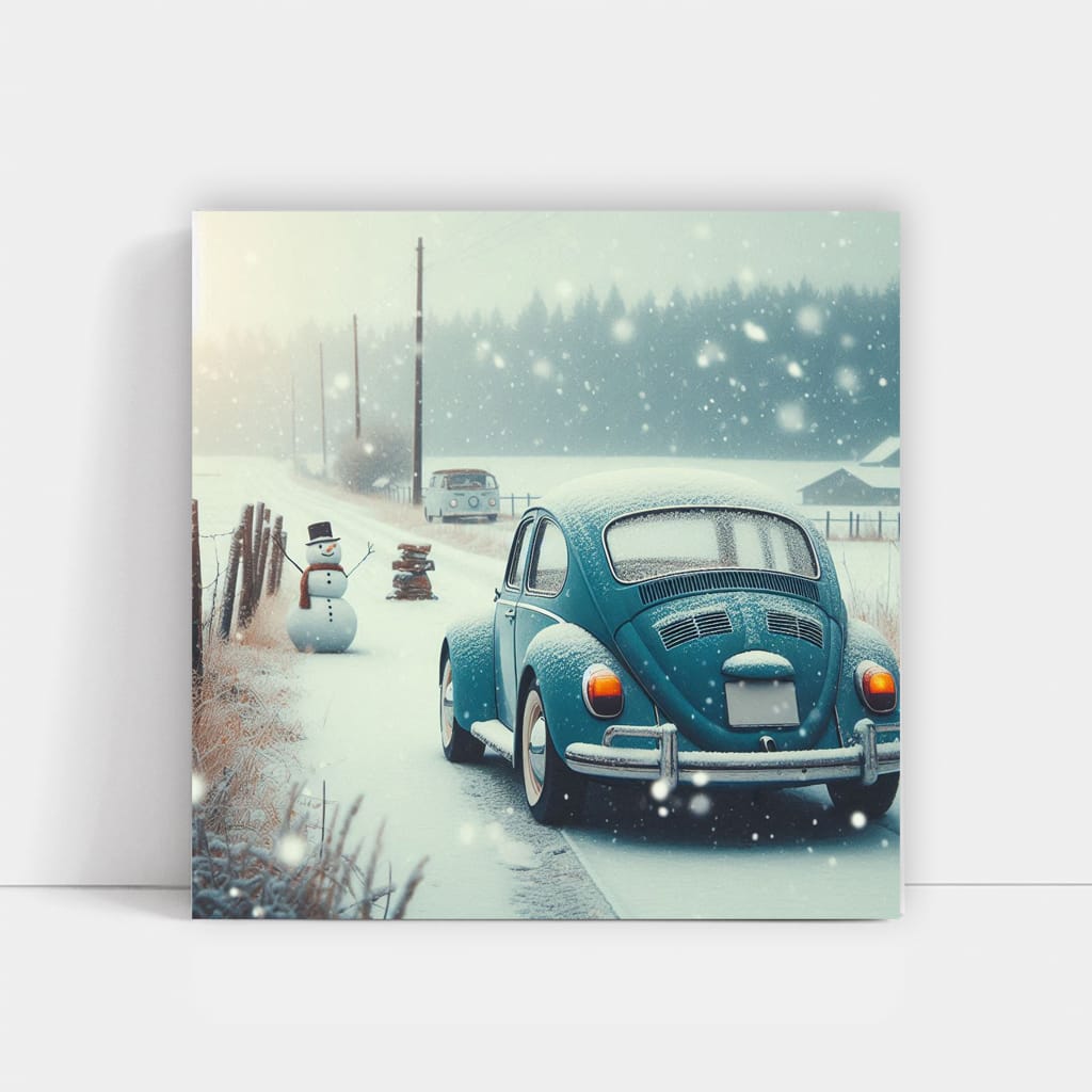 Volkswagen Beetle Snowfa Wall Art