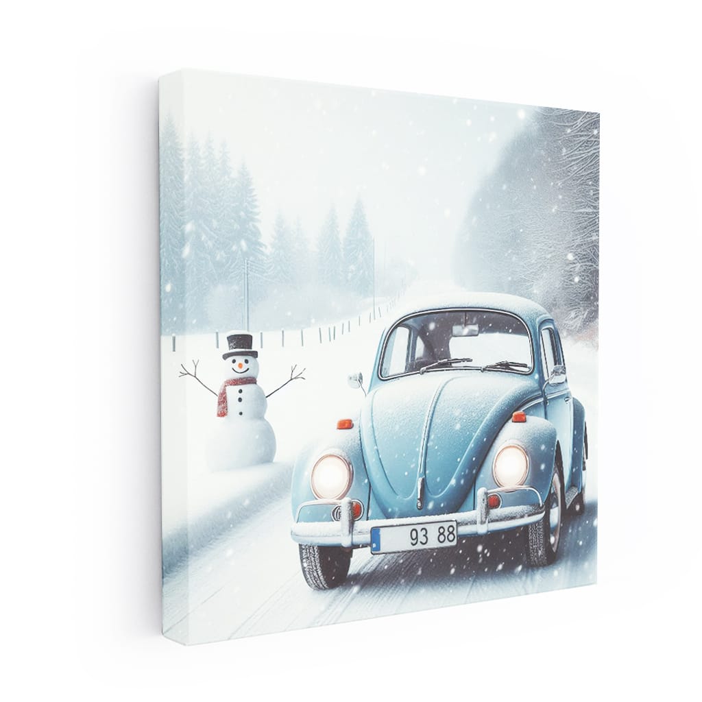 Volkswagen Beetle Snowfall Wall Art