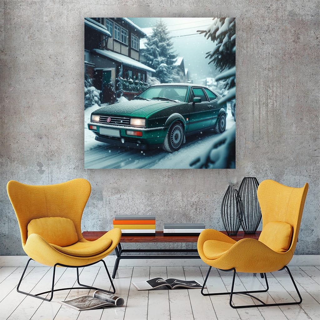 Volkswagen Corrado Winter Scene - Timeless Sporty Elegance