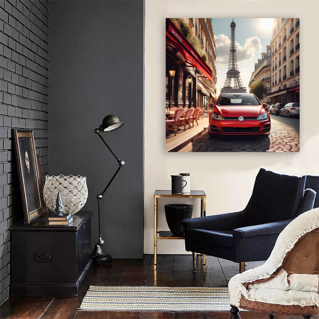 Volkswagen Golf Paris Wall Art