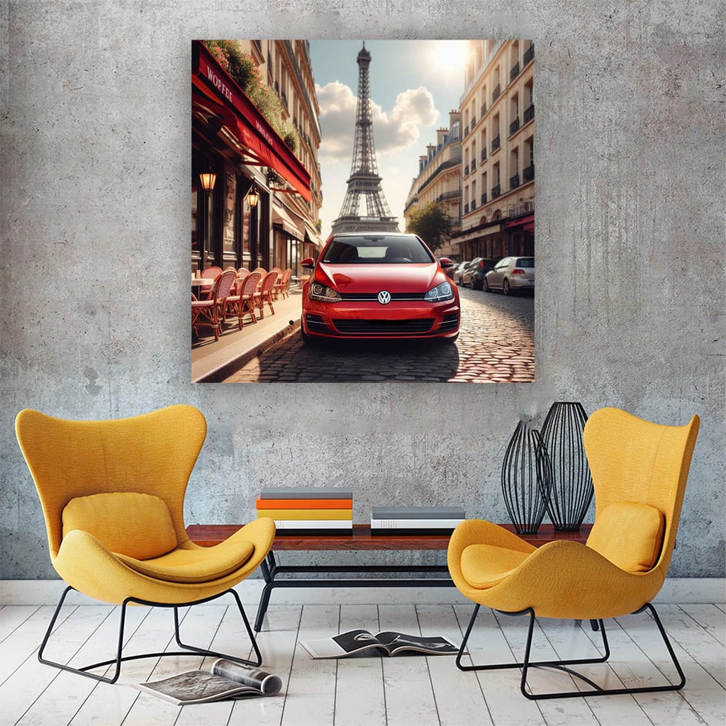 Volkswagen Golf Paris Wall Art