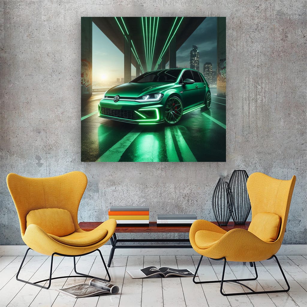 Volkswagen Golf R Neon Wall Art